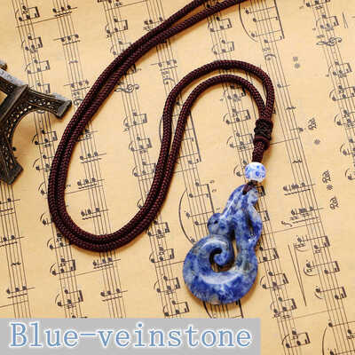 

1 шт. Yumten Party Necklace Dragon Pendant Натуральная бирюзовая женщина Мужчины Прекрасные ювелирные изделия Wonder Kpop Joias Gothic Erkek Kolyedog Destin