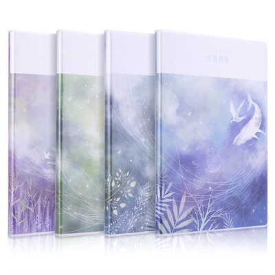

Deli deli 4 16K128 page Beiming fish student rubber sleeve soft copybook notebook diary notebook T16128-01DW