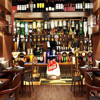 

Индивидуальная настройка ресторана Клубы клубов KTV Bar Decor Обои 3D бутылка вина Фото-обои Европейский стиль Vintage Wallpaper