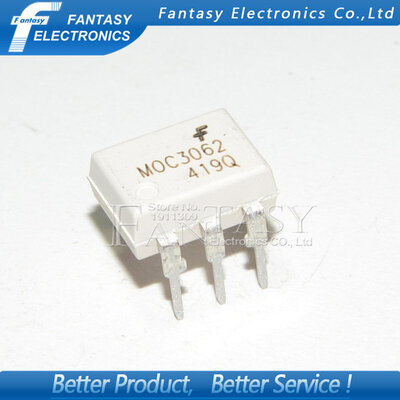 

50PCS MOC3062 DIP6 DIP new and original IC free shipping