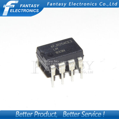 

100PCS LM833N DIP8 LM833 DIP new and original IC free shipping
