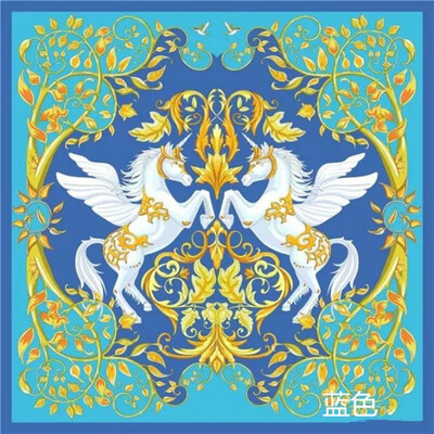 

Silk Shawl Scarf 100 authentic Brand New Gift Box Magic Forest Print Women Auth Rare Big Square 88 88CM