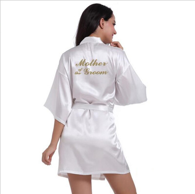 

Mother of the Groom Robe Wedding Silk Satin Dressing Gown Sleepwear Bathrobe New
