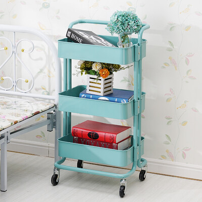 

Donghe DONGHE removable storage rack kitchen rack storage shelf three-tier trolley living room storage trolley