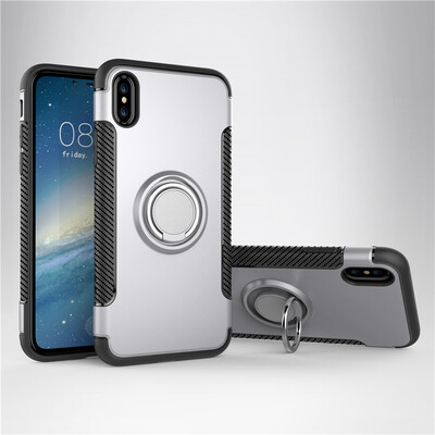 

Apple iPhone х броневичек магнитных отсос кольцо от силиконовой тпу тяжело PC телефон дело