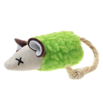 

Thousand feathers Soleil pet cat toy green cashmere mouse doll
