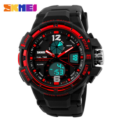 

Mens Fashion Analog-Digital Double Time Sports Watch Dual Time Alarm Stopwatch