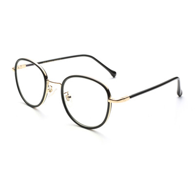 

Blue Bluekiki radiation glasses for men&women anti-Blu-ray literary round box esports game dedicated computer goggles F8607A black gold frame