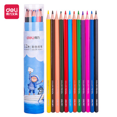 

Deli a few meters - Forget to kiss 12 color tube student hexagonal color pencil color lead set 68107