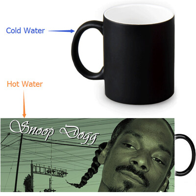 

Snoop Doggy 350мл / 12 унций Heat Reveal Mug Color Change Чашка кофе Чувствительные морфинг-кружки Волшебная чашка для чайных чашек