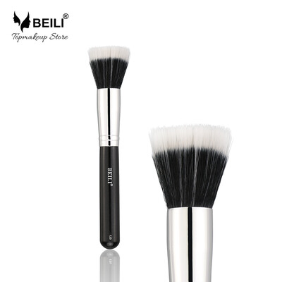 

BEILI Schwarz Kleinen Einzelnen Flüssige foundation Concealer Wollfaser Tupfpinsel Make-Up Pinsel 1 Stück verpackung
