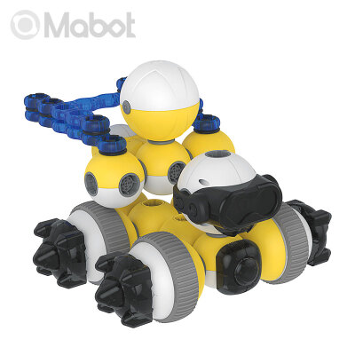 

Bell Mabot Intelligent Programming Robot Wireless Bluetooth APP Control Child Early Learning Puzzle Stitching Toys Parent-child interaction Compatible Lego Deluxe Edition