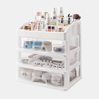 

FOOJO transparent drawer cosmetic storage box rack storage box desktop skin care finishing box dressing table medium
