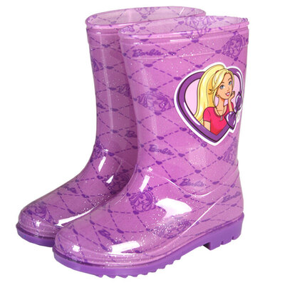 

Barbie childrens rain boots girls cartoon non-slip rain boots kids rubber shoes water shoes BX-004 pink purple 29 yards