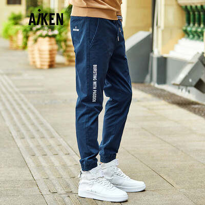 

Aiken Aiken Senma brand mens casual trousers AK118171205 Navy Blue