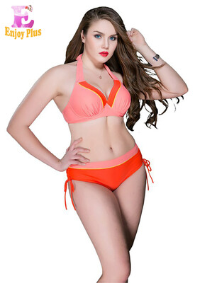 

3XL 4XL 5XL chest 95-124 cm new summer 2018 women bikini brazilian plus size push up sexy two piece swimsuit triangle
