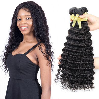 

Nami Hair High Quality Deep Wave Brazilian Virgin Human Hair Weave Extensions 3pcsLot 12"-28" Brazilian Deep Wave Hair Weave Bund