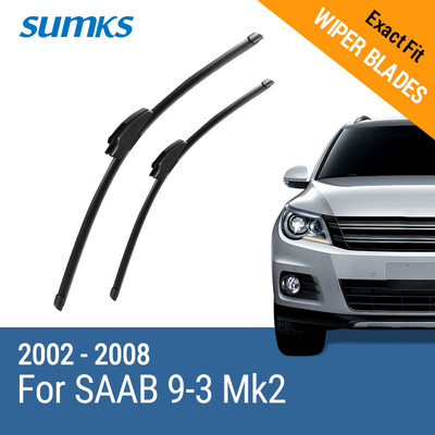 

SUMKS Wiper Blades for SAAB 9-3 Mk2 23"&23" Fit Hook Arms 2002 2003 2004 2005 2006 2007 2008
