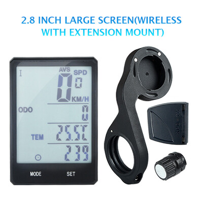 

INBIKE 28 Large Screen Bicycle Computer Wireless Bike Computer Rainproof Speedometer Odometer Cycling Measurable Stopwatch