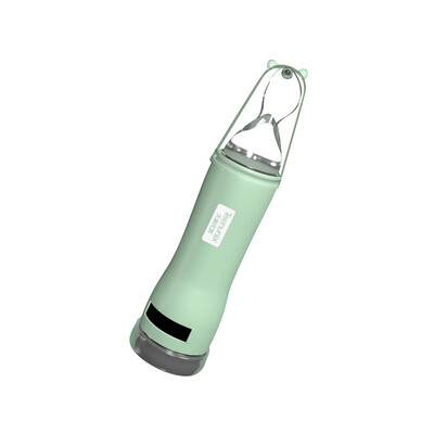 

Tianmei Youke TEENUNIX temperature warm rice paste bottle baby silicone squeeze feeding spoon stainless steel rice powder food supplement feeding device baby children tableware 130ml morning fog green