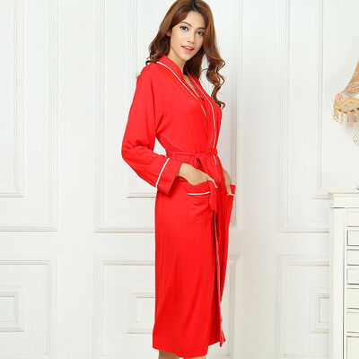 

Xinmei Shu bamboo fiber bathrobe lovers nightgown Japanese casual thin yukata men&women long pajamas home service simple hotel bathrobe sweat steaming hot spring clothes beauty salon bathing suit