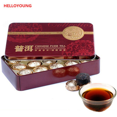 

Promition China Mini Tuocha Yunnan Slimming Puer Tea Puerh health tea tin packaging Black Tea Flavor Pu'er Tea