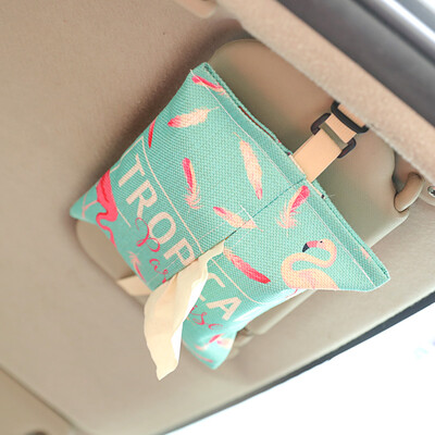 

Yuan Yuan cloth art paper bag INS wind&fire bird car with a tray of cotton&linen paper towel bag sun visor back hanging