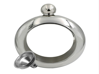 

Sin Tsui 35 ounce bracelet bracelet hip flask with funnel stainless steel alcohol pocket frank whiskey wine&funnel set tricol