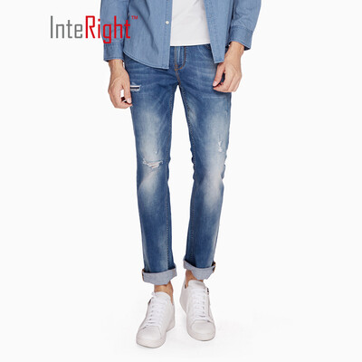 

INTERIGHT jeans mens trend slim narrow-legged jeans in blue 36 XXL