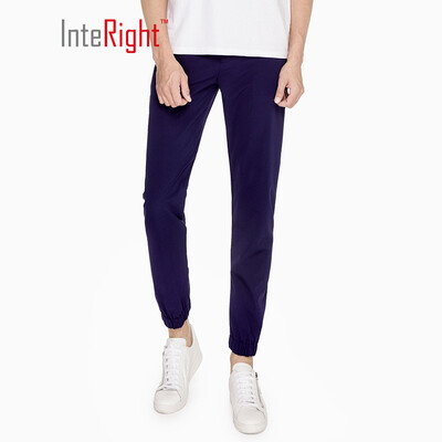 

INTERIGHT casual pants mens high stretch beam casual pants Navy 34 XL