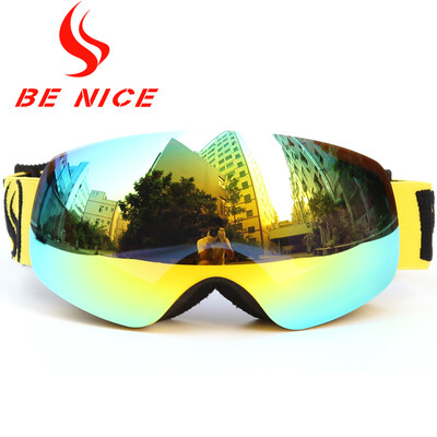 

Be Nice Brand Outdoor для детей с лыжными очками со съемным двойным слоем с противоскользящим двойным объективом Лыжи для лыж и сноубордов Snow-4700
