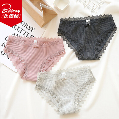 

Arctic velvet 3 loading ladies underwear female lace cotton sexy breathable waist women&39s abdomen briefs three mixed color M recommended 80-110 kg