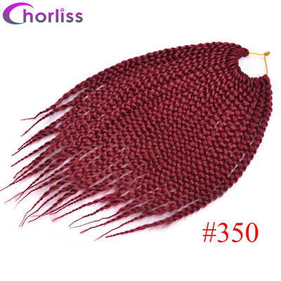 

Chorliss 14"Box Braid Synthetic Hair Extension 22rootspc Crochet Twist Braiding Hair Extension 6Colors Black Brown Blond 1pc