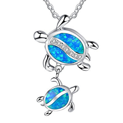 

Yoursfs Cute Rhinesttone Crystal Dolphin Turtle Pendant Necklace 18k Gold Plated Valentine Day