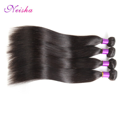 

Neisha Peruvian Straight Hair Bundles Human Hair Bundles Deal 4 Bundles Deal Peruvian Virgin Hair Straight Natural Black Color
