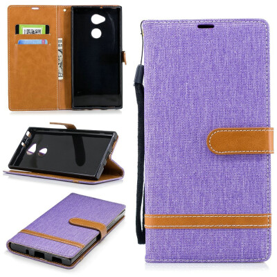 

BEFOSPEY Mixed Colors Denim PU LeatherSoft TPU Card Slot Stand Wallet Case For Sony Xperia XA2 Ultra 60"2018