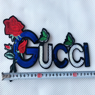 

trim letter log patches multicolored embroidery lace applique DIY accessory