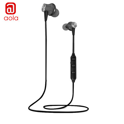 

Australian wave aola Bluetooth headset sports wireless Bluetooth headset collar neck wear Apple Huawei millet phone Bluetooth compatible running business fashion version  version white