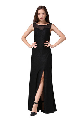

Womens Lace Long Evening Dress