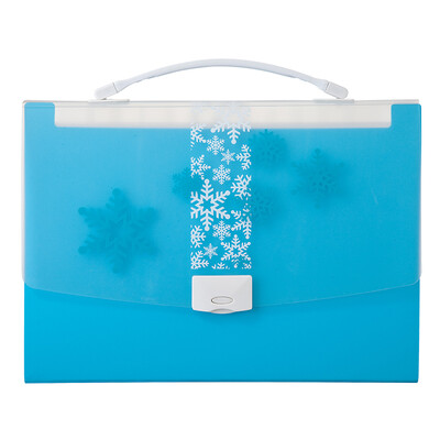 

Coix portable organ bag A4 file package multi-layer service package 13 grid blue A1230 rhyme of the four seasons