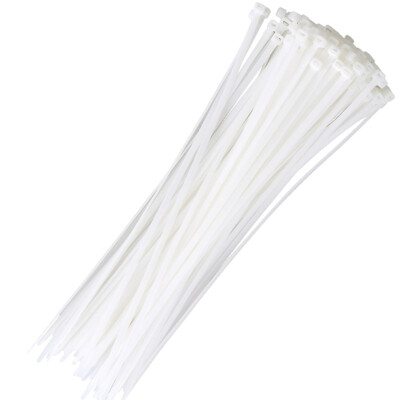 

Paola white high-quality nylon cable ties 25 × 200mm 100 bundle tied management cable ties 5853