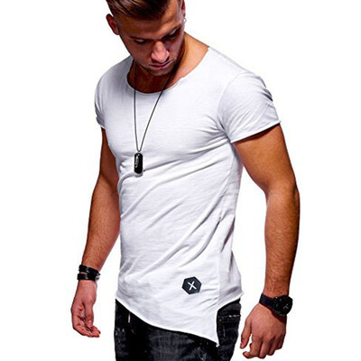 

Mens Round Neck Slim Fit Short Sleeve T Shirt