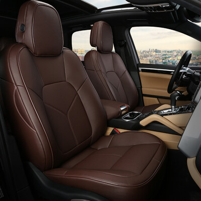 

Chi Qin car leather cushion BMW 5 Series Audi q5 A4L Mercedes-Benz Mercedes-Benz C200L GLA Angkewei leather cushion cover leather standard glamour coffee