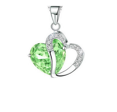 

Мода женщин Сердце Кристалл Rhinestone Серебряная цепь ожерелье Дешевые