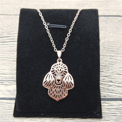 

Trendy New Poodle Head Necklace High Quality Poodle Head Pendant Necklace Women Pet Jewellery Fashion Animal Dog Jewellery