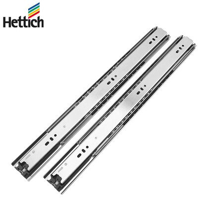 

Hettich Hettich KA5632cc-018-W Drawer Track Damping Buffer Slides Closet Cabinet Three-section Track Guide Chute Mute Thicken 18-inch Steel Color One Pair 2