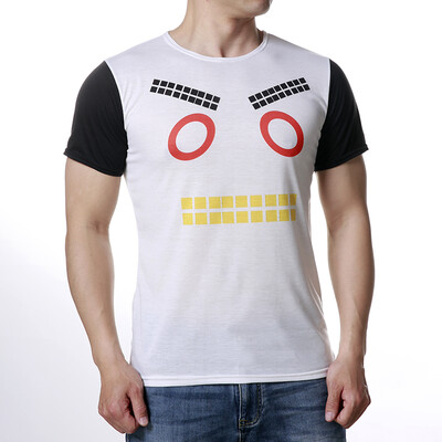 

Mens O-neck Tops Expression Print Pullover T-Shirts