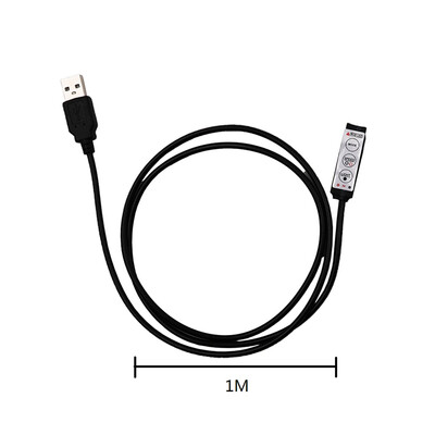 

DC 5V USB LED RGB Controller Mini 3Key 4Pin Remote Controller Dimmer For SMD 5050 2835 5V RGB LED Strip Light