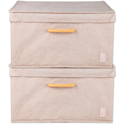 

box visible window medium 25L two loaded beige collapsible hundred-nine box clothing storage box