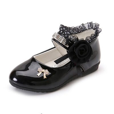 

Children Shoes Girls Shoes 2018 Spring Fashion Rhinestone Flower Kids Shoes for Girl Princess Flat Student Dance Show Shoes